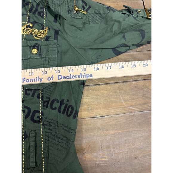 Coogi Womens Olive Green Button-Up Shirt Size S - Picture 8 of 8